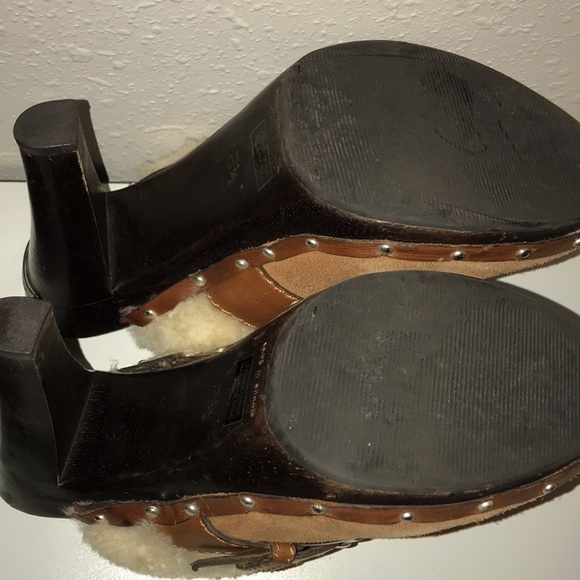 Michael Kors wood booties pre owned size 8 1/2 - Picture 8 of 13